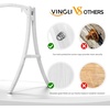 image:imageVINGLI 67FT Porch Swing Frame 1000LBS Heavy Duty AFrame Wooden Porch Swing Stand with Curved Arc Top for 5FT Porch Swing Large Swing Hanger for Garden Patio Backyard amp Indoor NaturalWhite