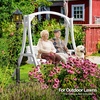 image:imageVINGLI 67FT Porch Swing Frame 1000LBS Heavy Duty AFrame Wooden Porch Swing Stand with Curved Arc Top for 5FT Porch Swing Large Swing Hanger for Garden Patio Backyard amp Indoor NaturalWhite