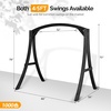 image:imageVINGLI 67FT Porch Swing Frame 1000LBS Heavy Duty AFrame Wooden Porch Swing Stand with Curved Arc Top for 5FT Porch Swing Large Swing Hanger for Garden Patio Backyard amp Indoor NaturalBlack