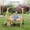 image:imageVINGLI 67FT Porch Swing Frame 1000LBS Heavy Duty AFrame Wooden Porch Swing Stand with Curved Arc Top for 5FT Porch Swing Large Swing Hanger for Garden Patio Backyard amp Indoor NaturalNatural