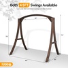 image:imageVINGLI 67FT Porch Swing Frame 1000LBS Heavy Duty AFrame Wooden Porch Swing Stand with Curved Arc Top for 5FT Porch Swing Large Swing Hanger for Garden Patio Backyard amp Indoor NaturalRustic