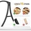 image:imageVINGLI 67FT Porch Swing Frame 1000LBS Heavy Duty AFrame Wooden Porch Swing Stand with Curved Arc Top for 5FT Porch Swing Large Swing Hanger for Garden Patio Backyard amp Indoor NaturalBlack
