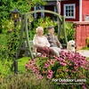 image:imageVINGLI 67FT Porch Swing Frame 1000LBS Heavy Duty AFrame Wooden Porch Swing Stand with Curved Arc Top for 5FT Porch Swing Large Swing Hanger for Garden Patio Backyard amp Indoor NaturalGreen