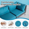 image:imageVINGLI 6Piece Patio Furniture Set AllWeather Wicker Outdoor Sectional Sofa with Thick Cushions HandWoven Rattan Conversation Set for Garden amp Backyard BlackBlack