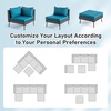 image:imageVINGLI 6Piece Patio Furniture Set AllWeather Wicker Outdoor Sectional Sofa with Thick Cushions HandWoven Rattan Conversation Set for Garden amp Backyard BlackBlack