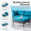 image:imageVINGLI 6Piece Patio Furniture Set AllWeather Wicker Outdoor Sectional Sofa with Thick Cushions HandWoven Rattan Conversation Set for Garden amp Backyard BlackBlack