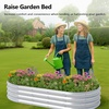 image:imageVINGLI 6x3x1ft Raised Garden Beds 2 Packs Galvanized Planters for Outdoor Plants Planter Boxes Outdoor for Vegetables Sturdy and Easy Assembly Gardening Beds Silver 6x3x1ft6x3x1ft