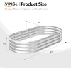 image:imageVINGLI 6x3x1ft Raised Garden Beds 2 Packs Galvanized Planters for Outdoor Plants Planter Boxes Outdoor for Vegetables Sturdy and Easy Assembly Gardening Beds Silver 6x3x1ft6x3x1ft