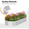 image:imageVINGLI 6x3x1ft Raised Garden Beds 2 Packs Galvanized Planters for Outdoor Plants Planter Boxes Outdoor for Vegetables Sturdy and Easy Assembly Gardening Beds Silver 6x3x1ft6x3x1ft