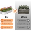 image:imageVINGLI 6x3x1ft Raised Garden Beds 2 Packs Galvanized Planters for Outdoor Plants Planter Boxes Outdoor for Vegetables Sturdy and Easy Assembly Gardening Beds Silver 6x3x1ft6x3x1ft