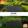 image:imageVINGLI 6x3x2ft Raised Garden Bed Large Planter Garden Boxes Outdoor Planter Raised Beds Kit for Gardening for Vegetables Flowers Herbs BlackBlack