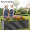 image:imageVINGLI 6x3x2ft Raised Garden Bed Large Planter Garden Boxes Outdoor Planter Raised Beds Kit for Gardening for Vegetables Flowers Herbs BlackBlack