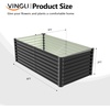 image:imageVINGLI 6x3x2ft Raised Garden Bed Large Planter Garden Boxes Outdoor Planter Raised Beds Kit for Gardening for Vegetables Flowers Herbs BlackBlack