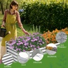 image:imageVINGLI 6x3x2ft Raised Garden Bed Large Planter Garden Boxes Outdoor Planter Raised Beds Kit for Gardening for Vegetables Flowers Herbs BlackSilver