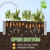 image:imageVINGLI 6x3x2ft Raised Garden Bed Large Planter Garden Boxes Outdoor Planter Raised Beds Kit for Gardening for Vegetables Flowers Herbs BlackSilver