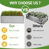 image:imageVINGLI 6x3x2ft Raised Garden Bed Large Planter Garden Boxes Outdoor Planter Raised Beds Kit for Gardening for Vegetables Flowers Herbs BlackSilver