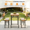 image:imageVINGLI 70 Inch Folding Picnic Tables with Benches Set WeatherResistant Wooden Beer Garden Table Bench 3Piece Portable Fold Up Camping BBQ TableWalnut ColorNatural Wood Color
