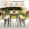 image:imageVINGLI 70 Inch Folding Picnic Tables with Benches Set WeatherResistant Wooden Beer Garden Table Bench 3Piece Portable Fold Up Camping BBQ TableWalnut ColorNatural Wood Color