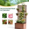 image:imageVINGLI 71 H Metal Raised Garden Bed with Trellis Outdoor Planter Box for Climbing Vegetables Fruits and Flowers Privacy Screen for Backyard Patio Balcony Brown