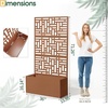 image:imageVINGLI 71H Metal Raised Garden Bed with Trellis Outdoor Planter Box for Climbing Vegetables Fruits and Flowers Privacy Screen for Backyard Patio Balcony Brownbrown