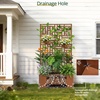 image:imageVINGLI 71H Metal Raised Garden Bed with Trellis Outdoor Planter Box for Climbing Vegetables Fruits and Flowers Privacy Screen for Backyard Patio Balcony Brownbrown