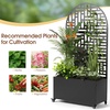 image:imageVINGLI 71H Metal Raised Garden Bed with Trellis and Wheels Outdoor Planter Box with Drainage Holes for Climbing Plants Vegetables and Vines Privacy Screen for Patio Backyard and Balcony Black