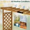 image:imageVINGLI 72 in Raised Garden Bed with Trellis amp Hanging Roof Wooden Elevated Planter Box with Drainage Holes for Outdoor Climbing Plants Vegetables Flowers Patio Yard Balcony Teak Color