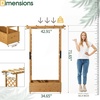 image:imageVINGLI 72 in Raised Garden Bed with Trellis amp Hanging Roof Wooden Elevated Planter Box with Drainage Holes for Outdoor Climbing Plants Vegetables Flowers Patio Yard Balcony Teak Color