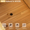 image:imageVINGLI 72 in Raised Garden Bed with Trellis amp Hanging Roof Wooden Elevated Planter Box with Drainage Holes for Outdoor Climbing Plants Vegetables Flowers Patio Yard Balcony Teak Color