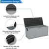 image:imageVINGLI 75 Gallon Outdoor Storage Box Patio Deck Box Furniture with Rolling Wheels Plastic Storage Containers with Lockable Design For Garden Yard Balcony All BlackBlack