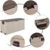 image:imageVINGLI 75 Gallon Outdoor Storage Box Patio Deck Box Furniture with Rolling Wheels Plastic Storage Containers with Lockable Design For Garden Yard Balcony All BlackBrown