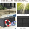 image:imageVINGLI 75 Gallon Outdoor Storage Box Patio Deck Box Furniture with Rolling Wheels Plastic Storage Containers with Lockable Design For Garden Yard Balcony All BlackAll Black