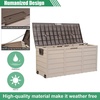image:imageVINGLI 75 Gallon Outdoor Storage Box Patio Deck Box Furniture with Rolling Wheels Plastic Storage Containers with Lockable Design For Garden Yard Balcony All BlackBrown