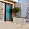 image:imageVINGLI 75 Gallon Resin Outdoor Deck Box 75 Gallon Patio Storage Box with Side Handles Lockable Storage Containers for Patio Furniture Cushions Pool Accessories Garden Tools BlackCoffee