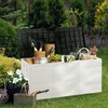 image:imageVINGLI 75 Gallon Resin Outdoor Deck Box 75 Gallon Patio Storage Box with Side Handles Lockable Storage Containers for Patio Furniture Cushions Pool Accessories Garden Tools BlackWhite
