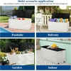 image:imageVINGLI 75 Gallon Resin Outdoor Deck Box 75 Gallon Patio Storage Box with Side Handles Lockable Storage Containers for Patio Furniture Cushions Pool Accessories Garden Tools BlackWhite