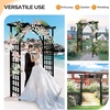 image:imageVINGLI 85in Wooden Arbor Wedding Arch for Ceremony Wood Trellis for Plant Climbing Christmas Decor Pergola for Garden Backyard Lawn BlackBlack