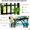 image:imageVINGLI 85in Wooden Arbor Wedding Arch for Ceremony Wood Trellis for Plant Climbing Christmas Decor Pergola for Garden Backyard Lawn BlackBlack