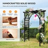 image:imageVINGLI 85in Wooden Arbor Wedding Arch for Ceremony Wood Trellis for Plant Climbing Christmas Decor Pergola for Garden Backyard Lawn BlackBlack