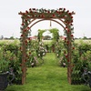 image:imageVINGLI 85in Wooden Arbor Wedding Arch for Ceremony Wood Trellis for Plant Climbing Christmas Decor Pergola for Garden Backyard Lawn BlackBrown
