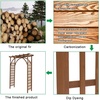 image:imageVINGLI 85in Wooden Arbor Wedding Arch for Ceremony Wood Trellis for Plant Climbing Christmas Decor Pergola for Garden Backyard Lawn BlackBrown
