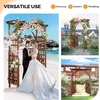 image:imageVINGLI 85in Wooden Arbor Wedding Arch for Ceremony Wood Trellis for Plant Climbing Christmas Decor Pergola for Garden Backyard Lawn BlackCarbonized Wood