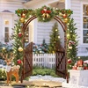 image:imageVINGLI 85in Wooden Arbor Wedding Arch for Ceremony Wood Trellis for Plant Climbing Christmas Decor Pergola for Garden Backyard Lawn BlackCarbonized Wood