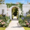 image:imageVINGLI 85in Wooden Arbor Wedding Arch for Ceremony Wood Trellis for Plant Climbing Christmas Decor Pergola for Garden Backyard Lawn BlackOlive Green