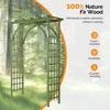 image:imageVINGLI 85in Wooden Arbor Wedding Arch for Ceremony Wood Trellis for Plant Climbing Christmas Decor Pergola for Garden Backyard Lawn BlackOlive Green