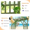 image:imageVINGLI 85in Wooden Arbor Wedding Arch for Ceremony Wood Trellis for Plant Climbing Christmas Decor Pergola for Garden Backyard Lawn BlackOlive Green