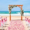 image:imageVINGLI 85in Wooden Arbor Wedding Arch for Ceremony Wood Trellis for Plant Climbing Christmas Decor Pergola for Garden Backyard Lawn BlackTeak