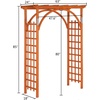 image:imageVINGLI 85in Wooden Arbor Wedding Arch for Ceremony Wood Trellis for Plant Climbing Christmas Decor Pergola for Garden Backyard Lawn BlackTeak