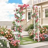 image:imageVINGLI 85in Wooden Arbor Wedding Arch for Ceremony Wood Trellis for Plant Climbing Christmas Decor Pergola for Garden Backyard Lawn BlackWhite