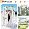image:imageVINGLI 85in Wooden Arbor Wedding Arch for Ceremony Wood Trellis for Plant Climbing Christmas Decor Pergola for Garden Backyard Lawn BlackWhite